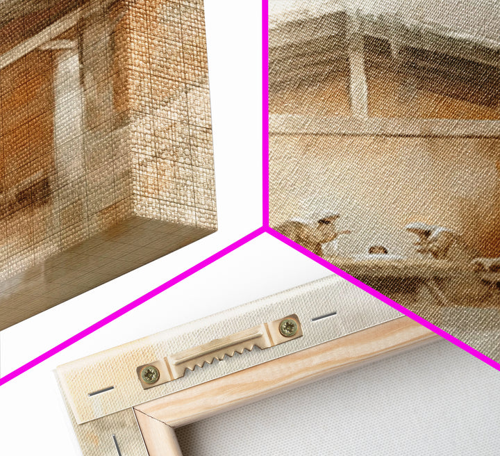 Quiet Manger Light – Framed Canvas Print – Christian Wall Art – Christian Art Canvas – Christmas Art – Christian Christmas Art – Christian