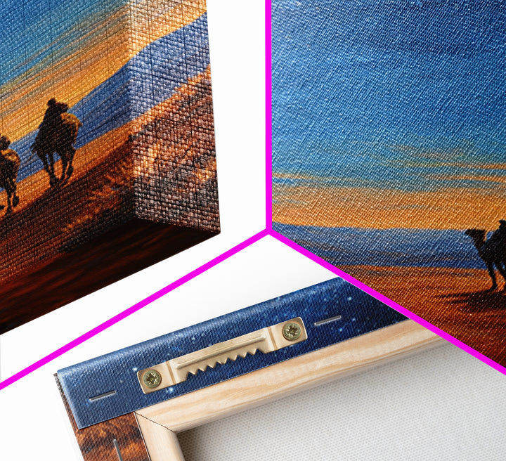 Starry Desert Trail – Framed Canvas Print – Christian Art Canvas – Christmas Art Prints – Christian Christmas Art – Christian Wall Art