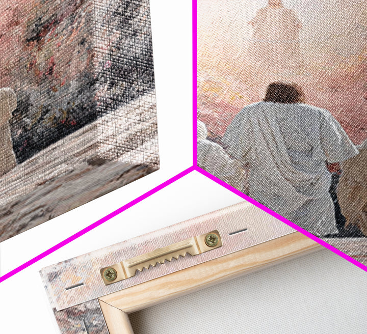 Mountain Glory – Framed Canvas Print – Christian Wall Art – Christian Art Canvas – Jesus Painting – Christian Christmas Art