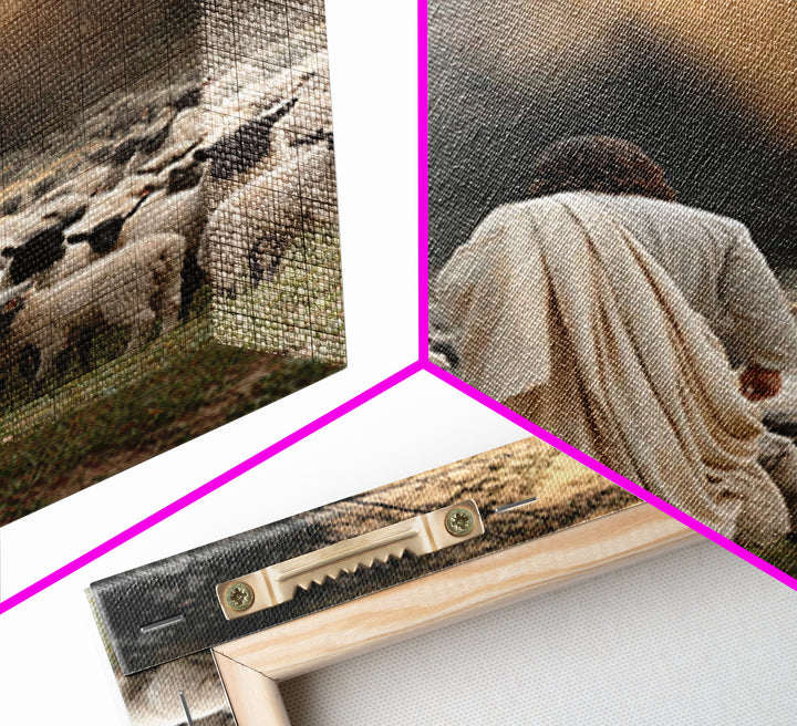 Dawn Of The Shepherd – Framed Canvas Print – Christian Wall Art – Jesus Painting – Christian Art Canvas – Christian Art – Moody Christian A