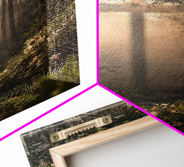 Forest Sanctuary – Framed Canvas Print – Christian Wall Art – Moody Christian Art – Christian Art Canvas – Christian Painting – Unique Chri