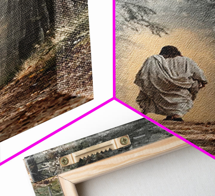 Sacred Journey – Framed Canvas Print – Jesus Painting – Christian Art Canvas – Christian Wall Art – Moody Christian Art – Large Christian P