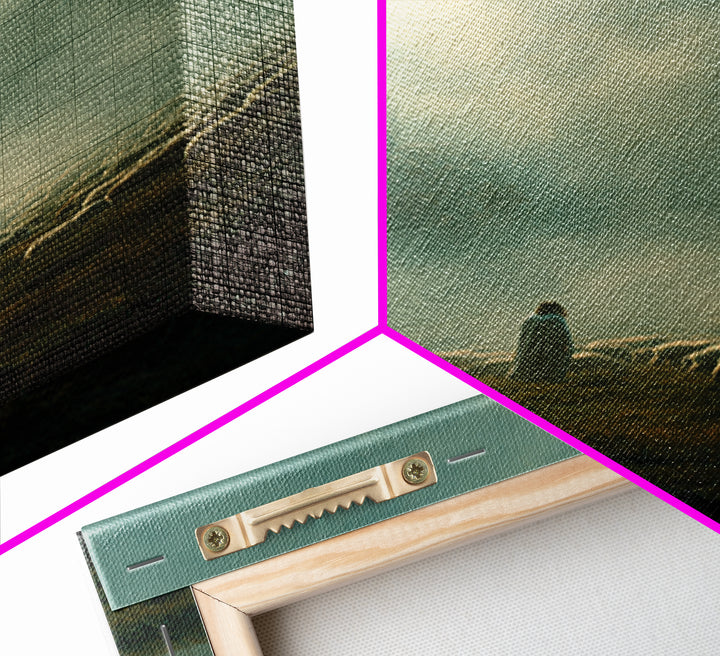 Guiding Shepherd – Framed Canvas Print – Christian Wall Art – Christian Art Canvas – Jesus Painting – Pastoral Scenery – Moody Christian Ar