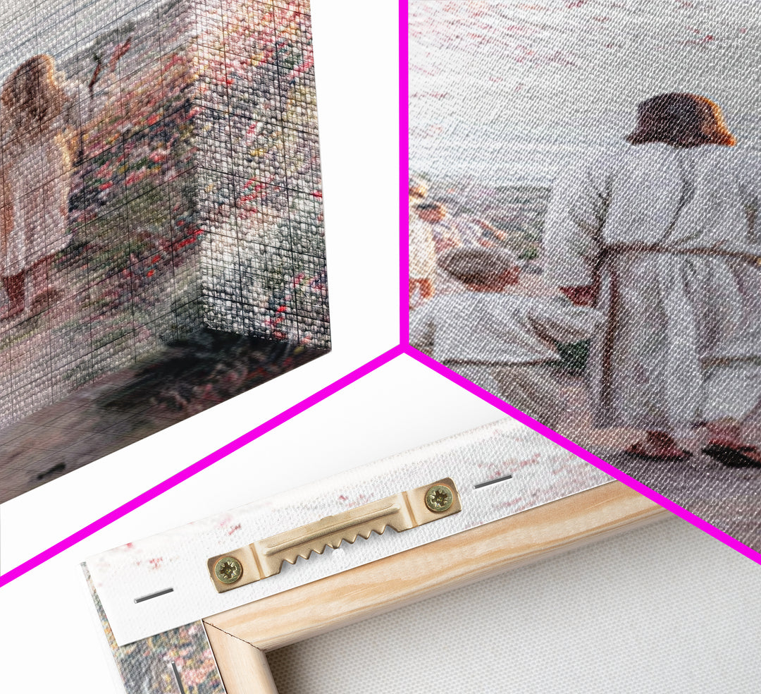 Silent Morning, Framed Canvas Print, Christian Wall Art, Christian Art Canvas, Jesus Painting, Christian Christmas Art