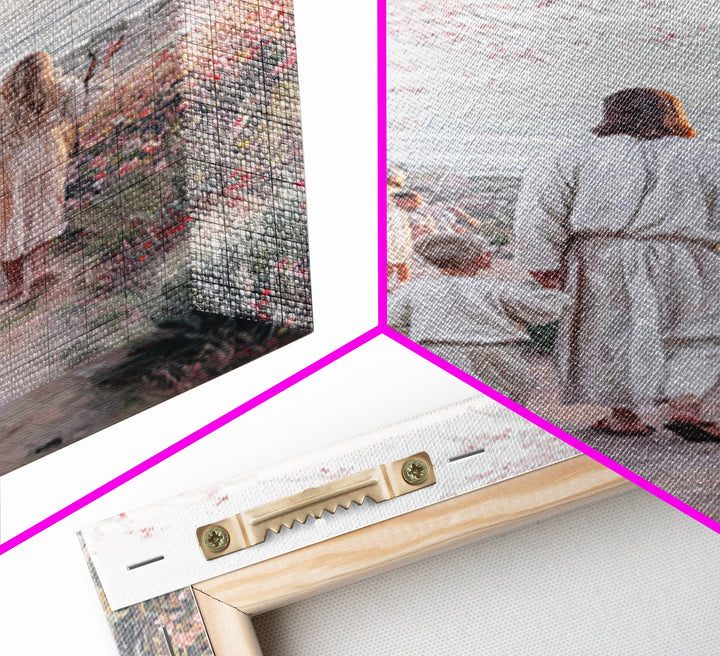 Silent Morning, Framed Canvas Print, Christian Wall Art, Christian Art Canvas, Jesus Painting, Christian Christmas Art
