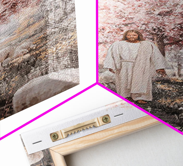 Blossoms Of Salvation, Framed Canvas Print, Christian Art Canvas, Christian Wall Art, Jesus Painting, Christian Gift Ideas, Subtle Christia