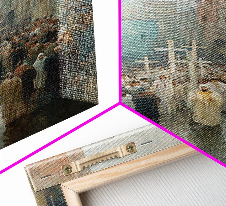 Procession Of Faith – Framed Canvas Print – Christian Art Canvas – Christian Wall Art – Vintage Christian Art – Christian Painting – Christ