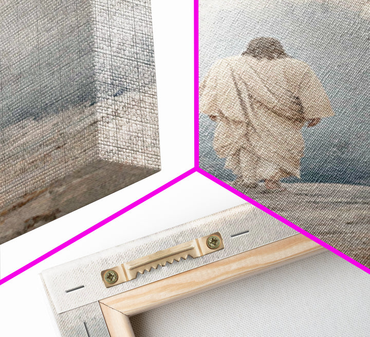 Path Of Mercy, Framed Canvas Print, Jesus Art Print, Christian Wall Art, Christian Paintings, Modern Christian Art, Christian Art Canvas