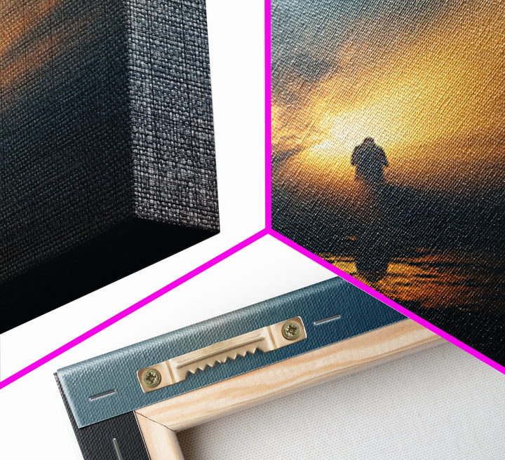 Light Of Hope | Framed Canvas Print | Jesus Painting | Christian Wall Art | Moody Christian Art | Christian Gift Ideas