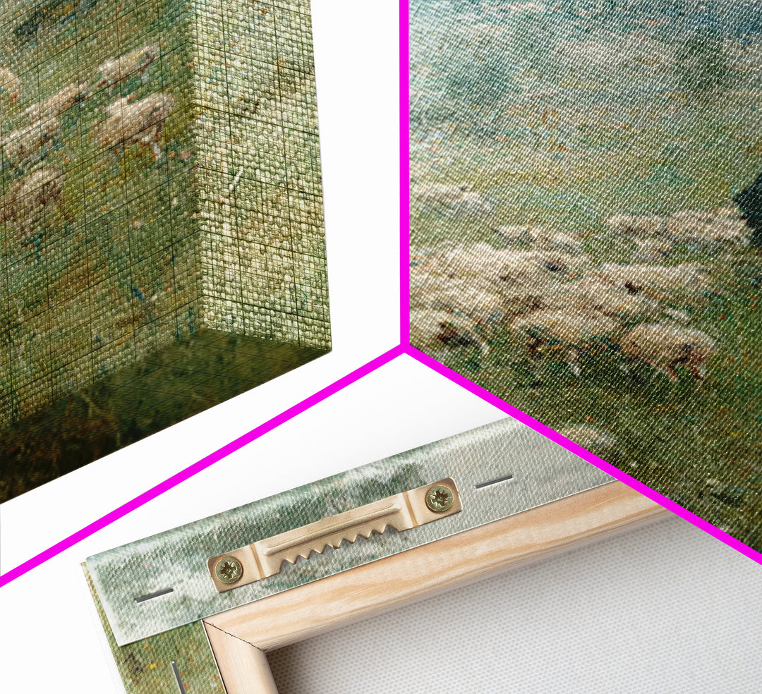 Pasture Of Hope – Framed Canvas Print – Christian Wall Art – Vintage Christian Art – Christian Art Canvas – Jesus Painting – Subtle Christi