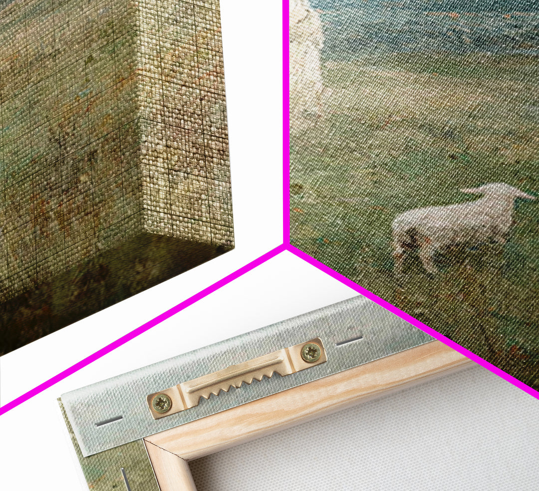 Valley of Stillness – Framed Canvas Print – Christian Wall Art – Christian Art Print – Jesus Painting – Vintage Christian Art