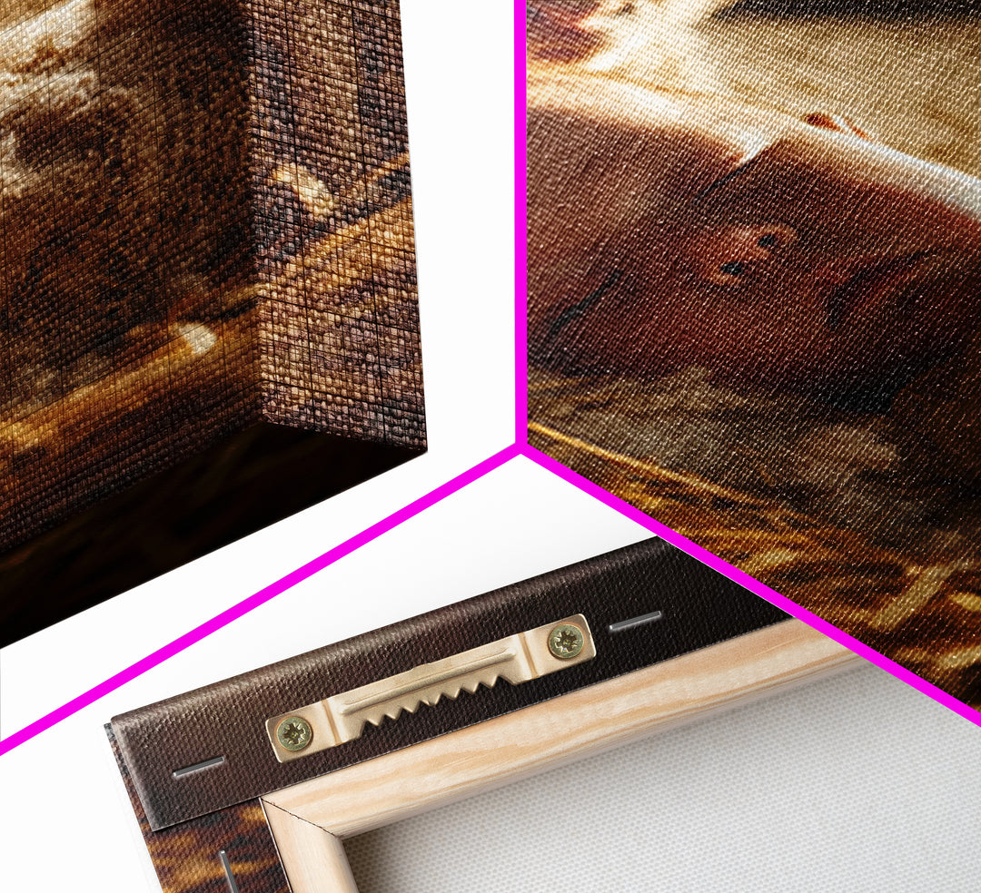 Innocent Lamb Peace – Framed Canvas Print – Christian Christmas Art – Christian Art Canvas – Christian Art – Jesus Painting – Christian Wal