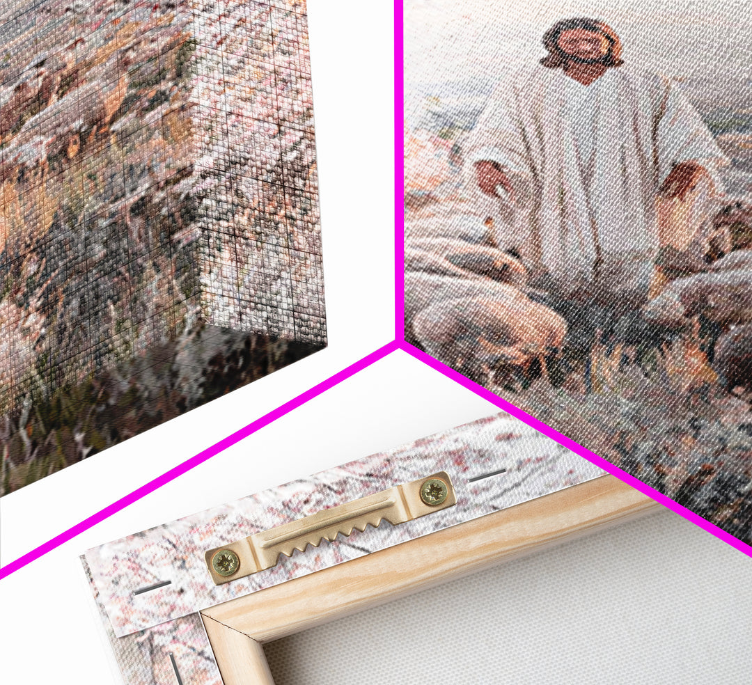 Gentle Shepherd – Framed Canvas Print – Christian Wall Art – Jesus Painting – Christian Art Canvas – Christian Home Decor