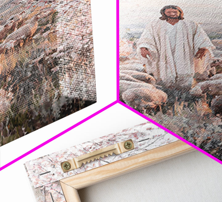 Gentle Shepherd – Framed Canvas Print – Christian Wall Art – Jesus Painting – Christian Art Canvas – Christian Home Decor