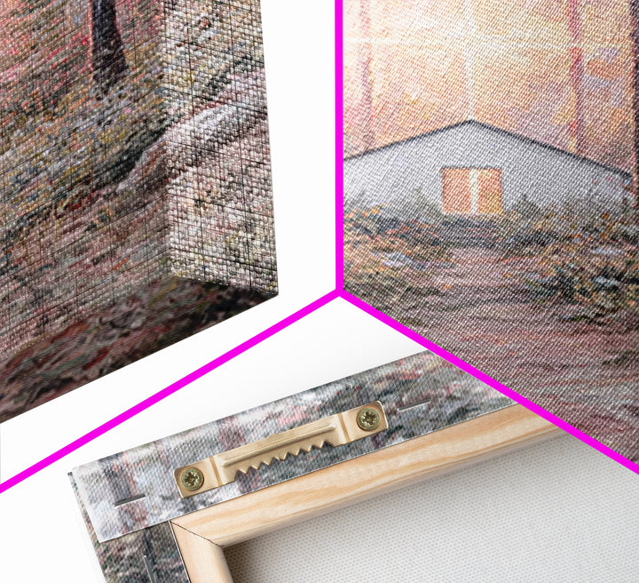 The Forest Chapel – Framed Canvas Print – Christian Wall Art – Christian Art Canvas – Subtle Christian Art – Christian Decor – Christmas Ar