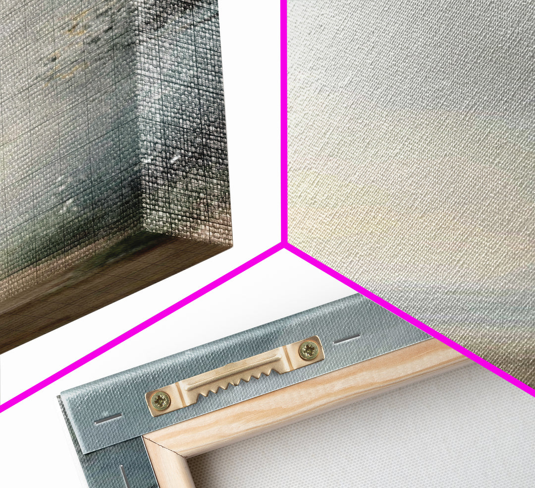 Heavenly Mist Escape, Framed Canvas Print, Christian Art Canvas, Christian Wall Art, Modern Christian Art, Subtle Christian Art, Christmas