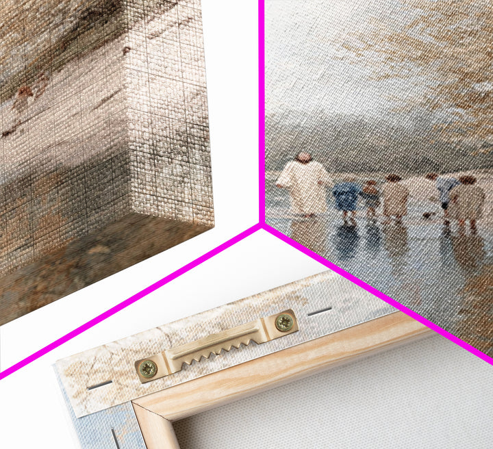 River Of Hope – Framed Canvas Print – Jesus Art Print – Christian Wall Art – Christian Art Canvas – Christian Decor – Modern Christian Pain