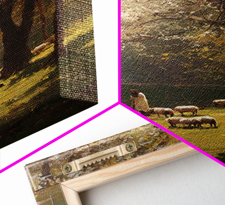 Spring Meadow Grace – Framed Canvas Print – Christian Wall Art – Christian Art Canvas – Pastoral Scenery – Christian Painting – Unique Chri