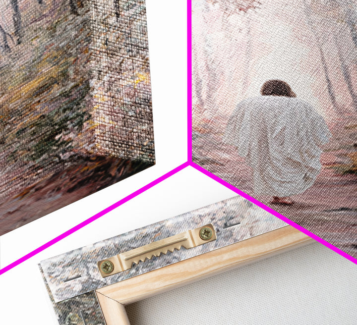 Path Of Grace – Framed Canvas Print – Christian Wall Art – Christian Art Print – Jesus Painting – Modern Christian Art – Christian Gift