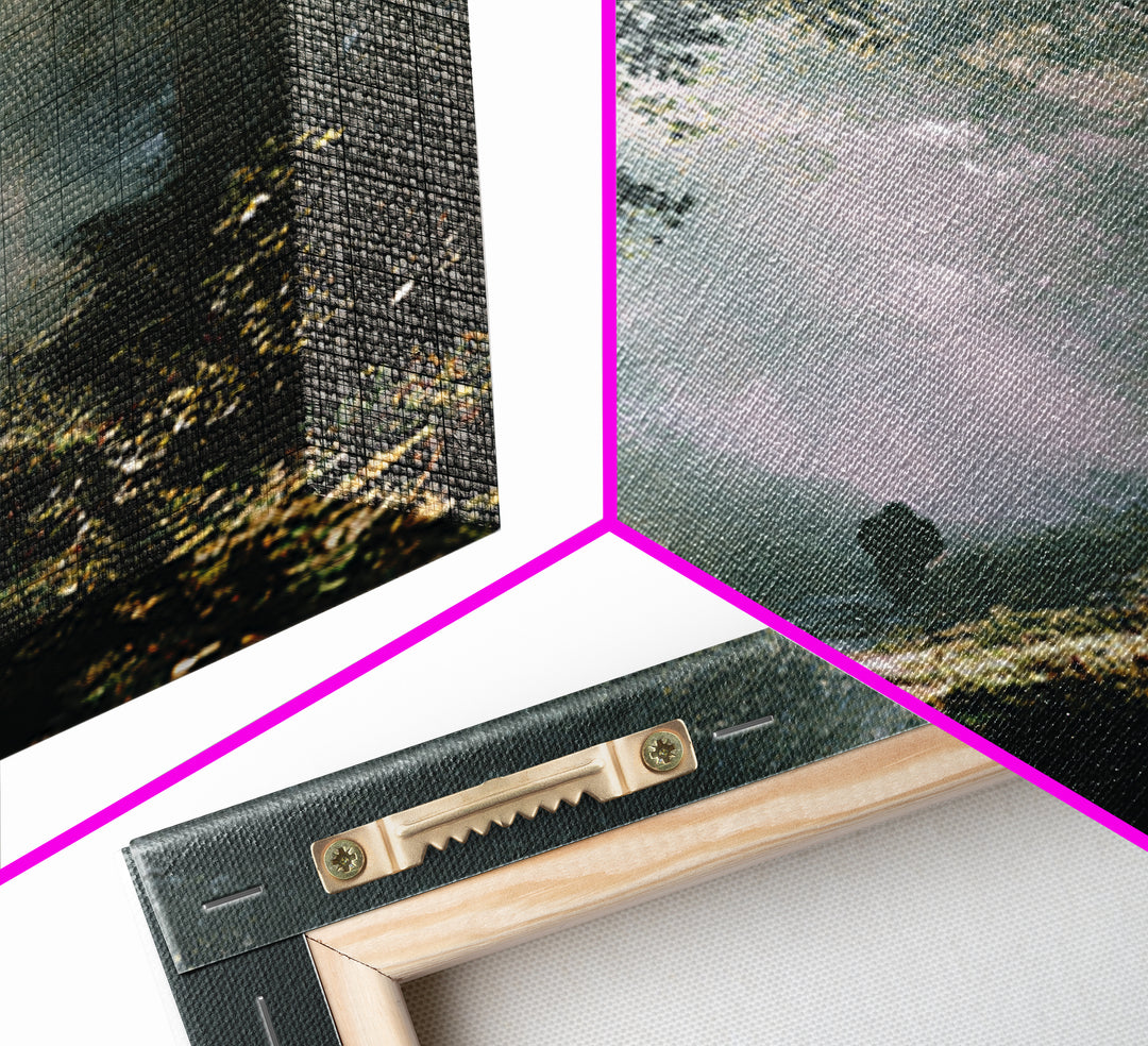 Forest Light – Framed Canvas Print – Christian Art – Moody Christian Art – Christian Art Canvas – Christian Wall Art – Jesus Painting