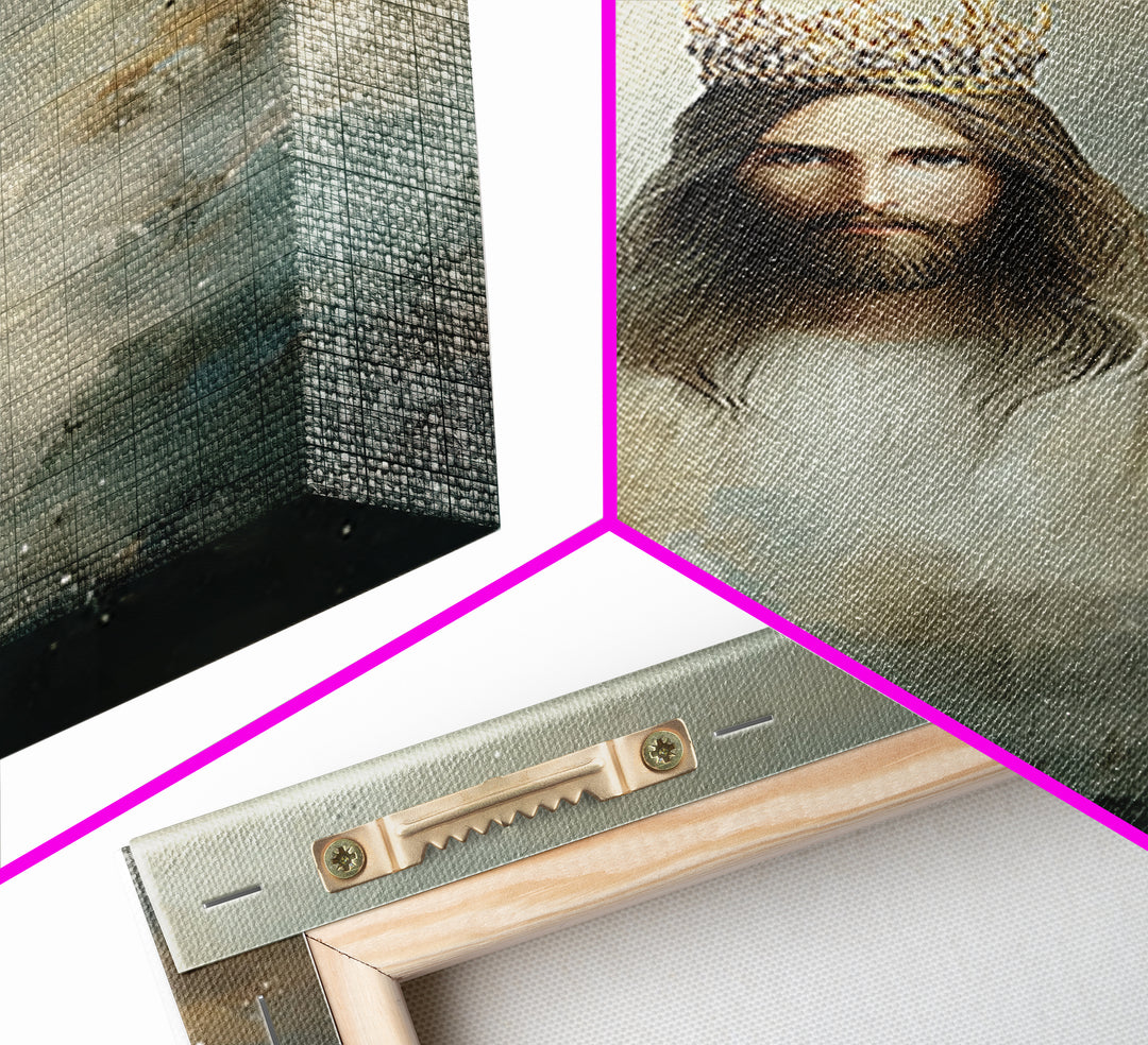Crowned Glory – Framed Canvas Print – Jesus Art Print – Christian Wall Art – Christian Art Canvas – Christian Art – Unique Christian Art