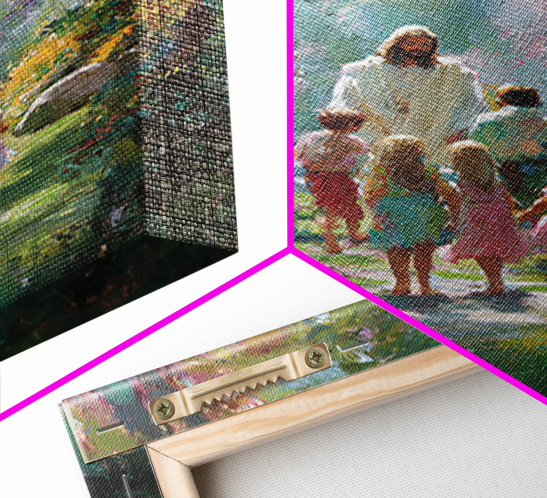 Sacred Path Light, Framed Canvas Print, Christian Wall Art, Christian Art Canvas, Jesus Painting, Christian Decor, Christmas Art