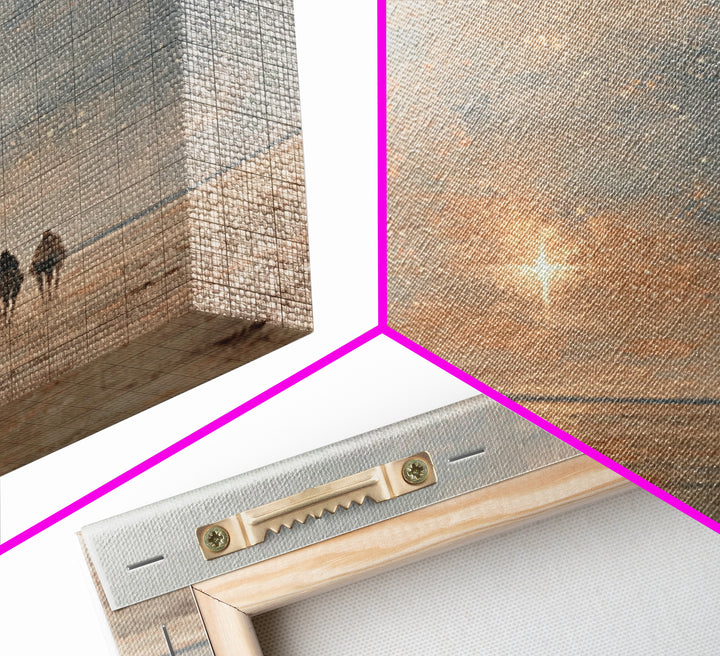 The Guiding Star – Framed Canvas Print – Christian Wall Art – Christmas Art – Christian Christmas Art – Christian Art Canvas – Jesus Painti