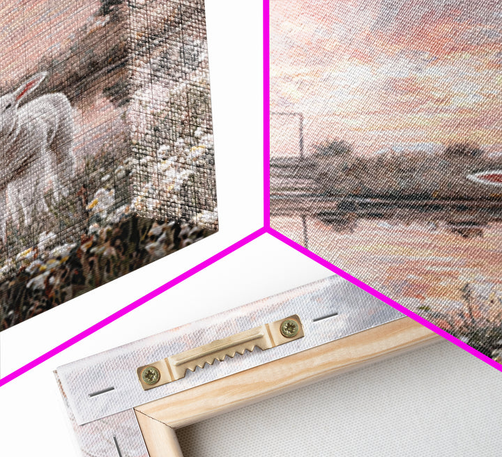 Lamb of Peace | Framed Canvas Print | Christian Wall Art | Christian Art Canvas | Jesus Painting | Christian Christmas Art