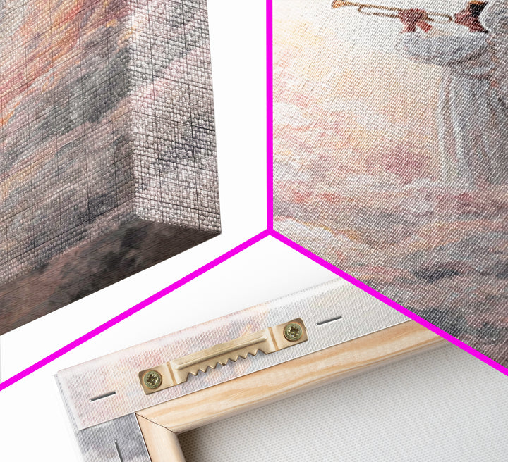 Celestial Trumpet Call – Framed Canvas Print – Christian Art Canvas – Christian Wall Art – Angel Art – Christian Paintings – Christian Chri