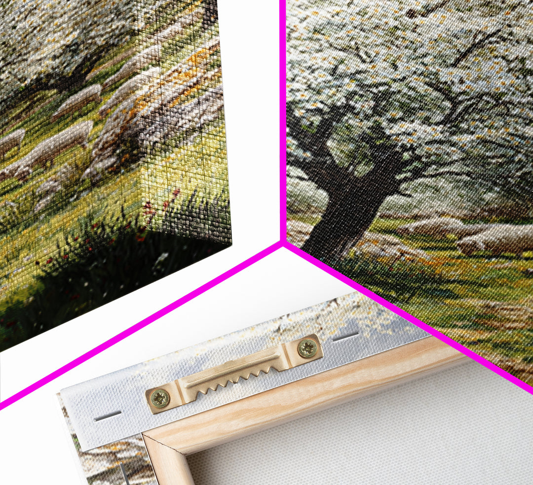 Pastoral Morning Grace, Framed Canvas Print, Christian Art Canvas, Christian Wall Art, Christian Christmas Art, Jesus Painting