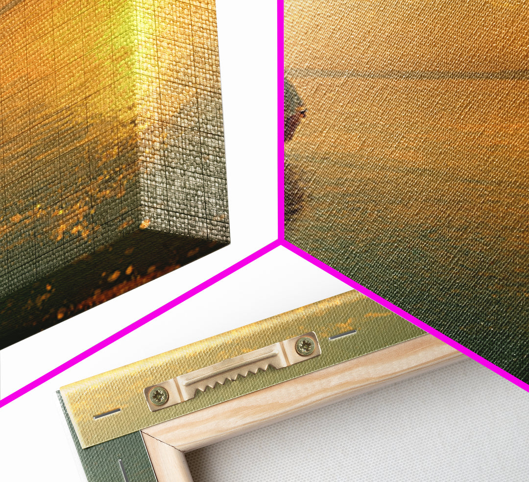 Sunlit Path – Framed Canvas Print – Jesus Painting – Christian Wall Art – Christian Art Canvas – Modern Christian Painting – Christian Art