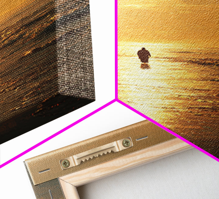 Golden Tide – Framed Canvas Print – Christian Art Canvas – Christian Painting – Jesus Painting – Christian Wall Art – Christian Christmas A