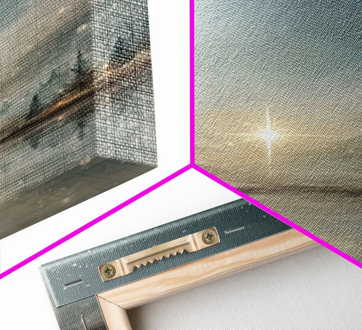 Guiding Star Reflections, Framed Canvas Print, Christian Art Canvas, Christmas Art Prints, Christian Wall Art, Modern Christian Art, Christ