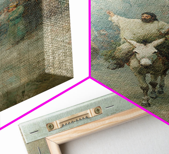 City Gate Joy – Framed Canvas Print – Christian Art Work – Jesus Painting – Christian Wall Art – Christmas Art – Christian Home Decor