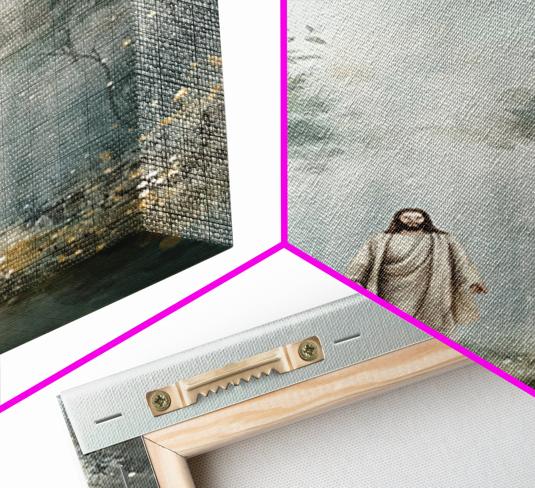 Glory In The Garden, Framed Canvas Print, Christian Wall Art, Christian Art Canvas, Jesus Painting, Subtle Christian Art