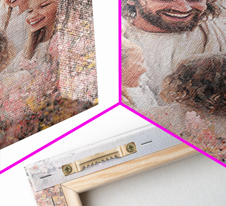 Joyful Garden Grace – Framed Canvas Print – Christian Art Canvas – Christian Gift Ideas – Jesus Painting – Christian Wall Art