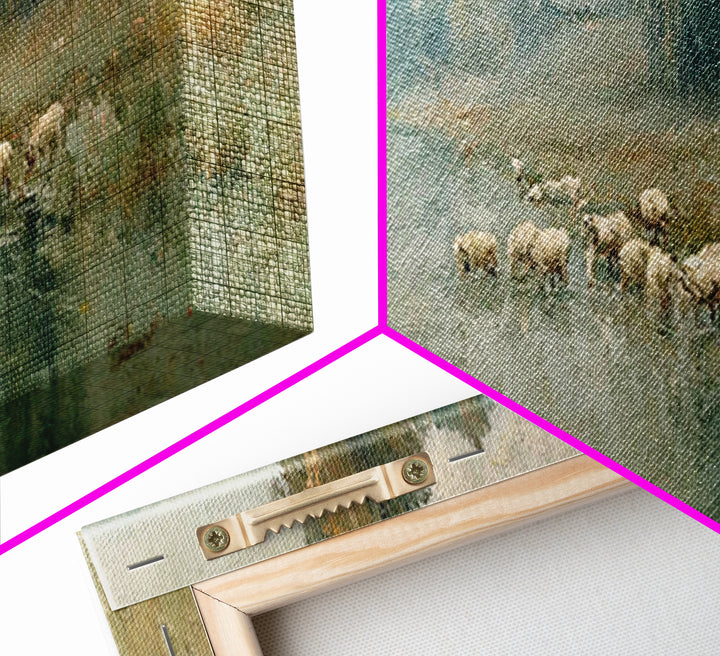 Fields Of Mercy, Framed Canvas Print, Christian Art Canvas, Christian Wall Art, Panoramic Wall Art, Jesus Painting