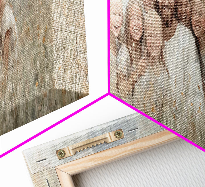 Garden Joy Light | Framed Canvas Print | Christian Art Print | Jesus Canvas Art | Panoramic Wall Art | Christian Painting | Christian Decor