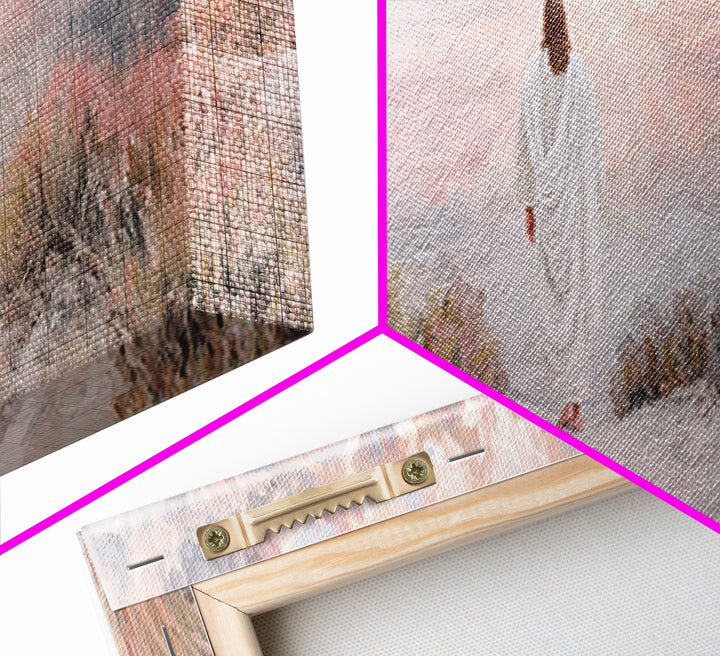 Radiant Ascend, Framed Canvas Print, Extra Wide Art, Christian Wall Art, Christian Art Canvas, Jesus Painting, Modern Christian Painting, C