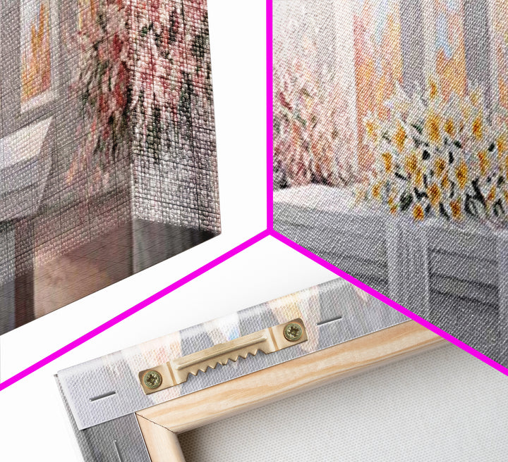 Sanctuary Blossoms – Framed Canvas Print – Panoramic Painting – Christian Art – Christian Art Canvas – Christian Decor – Christian Gift Ide