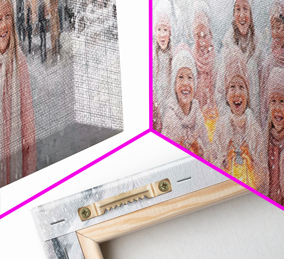 Joyful Lantern Parade, Framed Canvas Print, Panoramic Art, Christmas Wall Art, Christian Christmas Art, Christian Gift Ideas, Christian Art