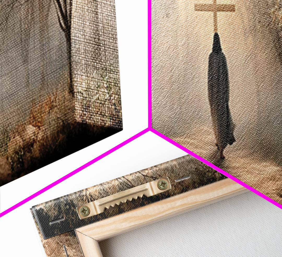 Path Of Mercy – Framed Canvas Print – Christian Wall Art – Jesus Painting – Panoramic Art – Christian Art Canvas – Christian Christmas Art
