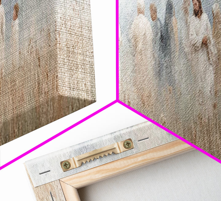 Gathered In Grace | Framed Canvas Print | Panoramic Art | Christian Wall Art | Christian Art Painting | Jesus Art Print | Christian Decor