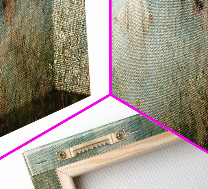 Mist Of Revelation, Framed Canvas Print, Christian Wall Art, Jesus Painting, Christian Art Canvas, Panoramic Frame, Vintage Christian Art
