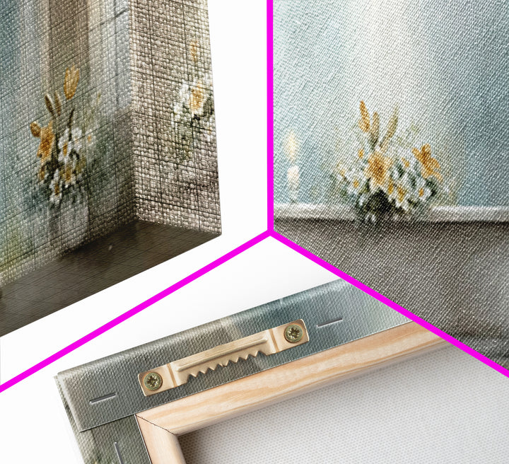 Radiant Sanctuary – Framed Canvas Print – Panoramic Frame – Christian Art Canvas – Christian Wall Art – Christmas Art – Christian Christmas