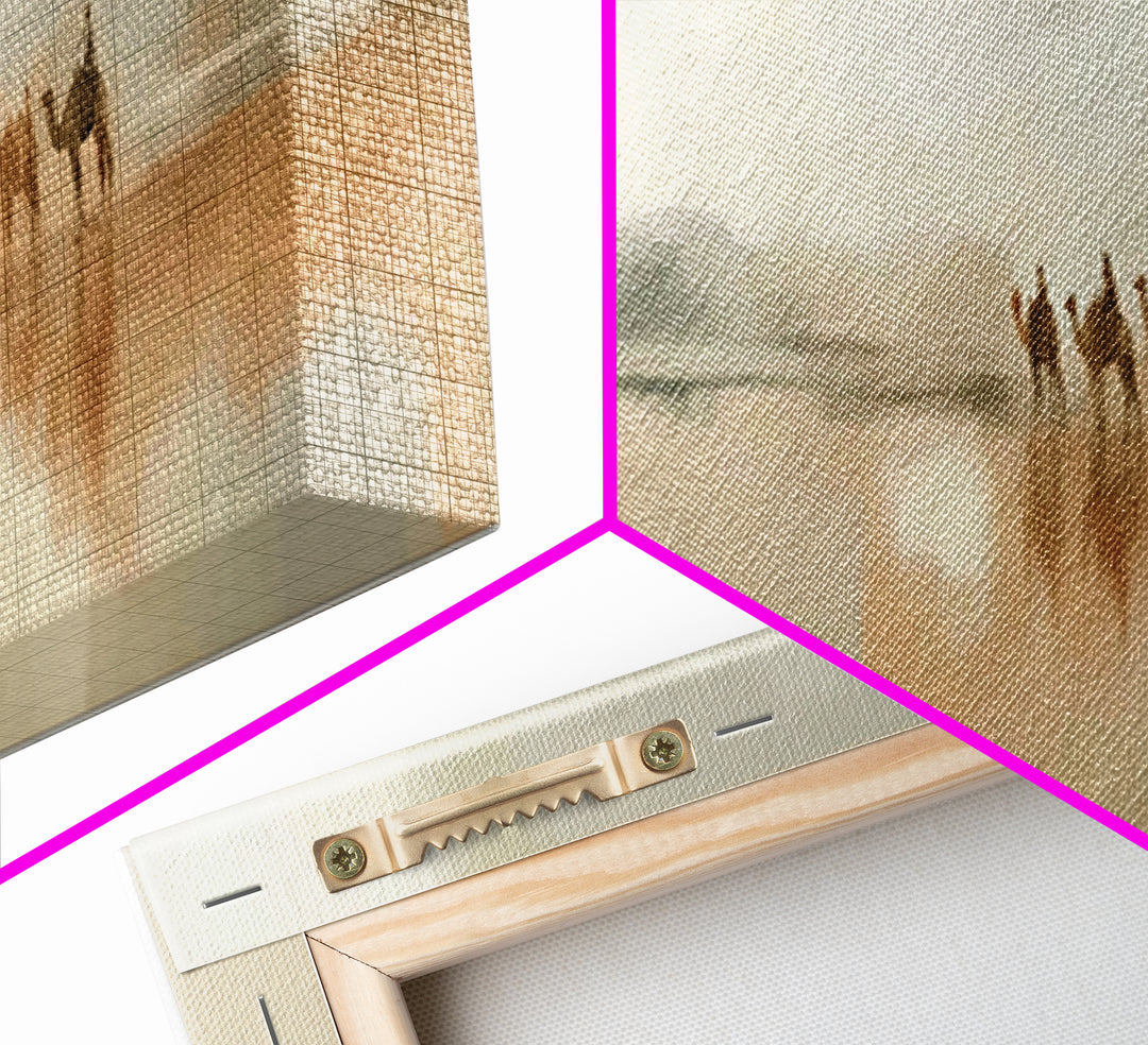 Three Seekers Plain, Framed Canvas Print, Christian Wall Art, Panoramic Art, Christian Art Canvas, Christian Painting, Christian Christmas