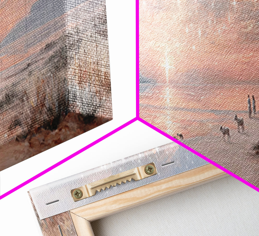 Starry Dawn Promise – Framed Canvas Print – Christian Wall Art – Panoramic Painting – Christian Art Canvas – Christmas Art – Jesus Painting