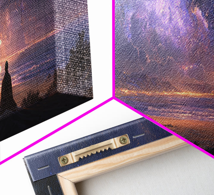 Twilight Wonder Sky, Framed Canvas Print, Panoramic Art, Christian Wall Art, Christian Art Canvas, Jesus Christmas Art, Modern Christian Ar