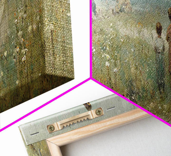 Promise In The Meadow – Framed Canvas Print – Panoramic Art – Christian Wall Art – Christian Art Canvas – Jesus Painting – Christian Art