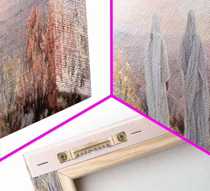 Three At Dawn – Framed Canvas Print – Panoramic Frame – Christian Art Canvas – Christian Art – Christian Wall Art – Modern Christian Painti